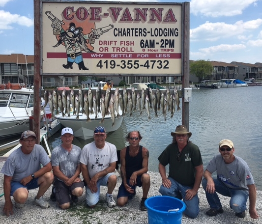 Lake Erie walleye fishing charters - Fishing east of Toledo near Port Clinton, OH.