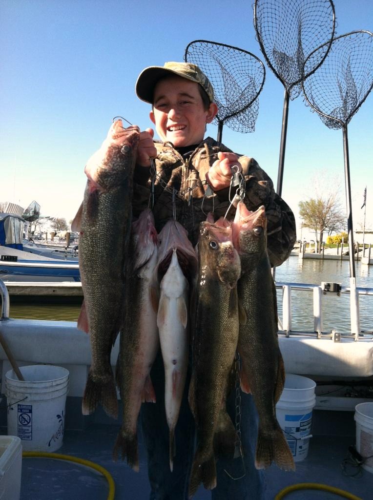 Jig fishing on Lake Erie