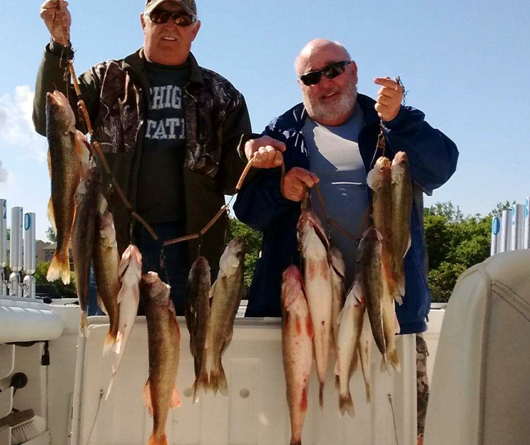 Lake Erie walleye charter boat fishing boat limit catch June 1, 2017, Port Clinton, Ohio