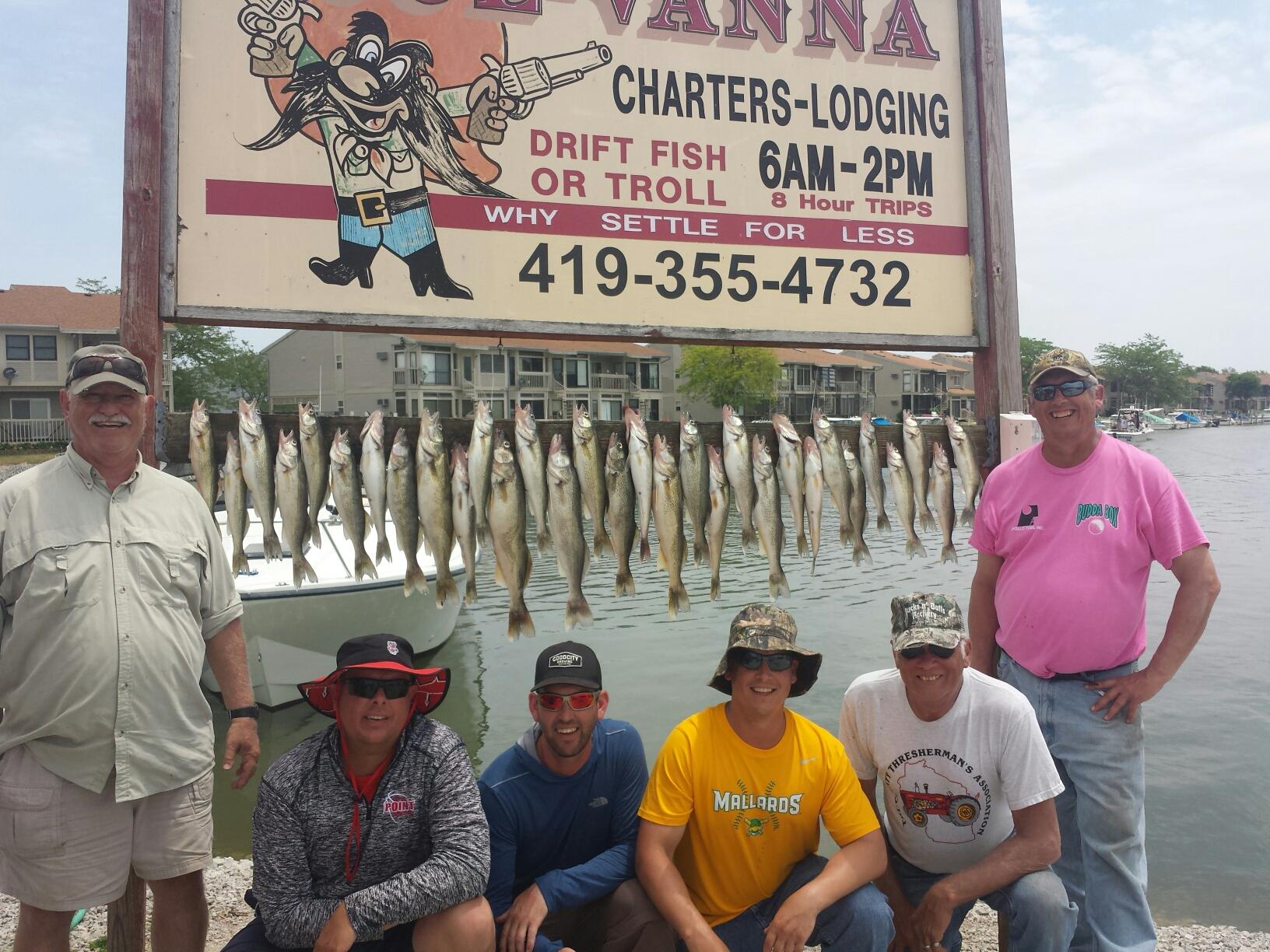 Limit catch of Lake Erie walleye fishing east of Cedar Point and Sandusky near Port Clinton