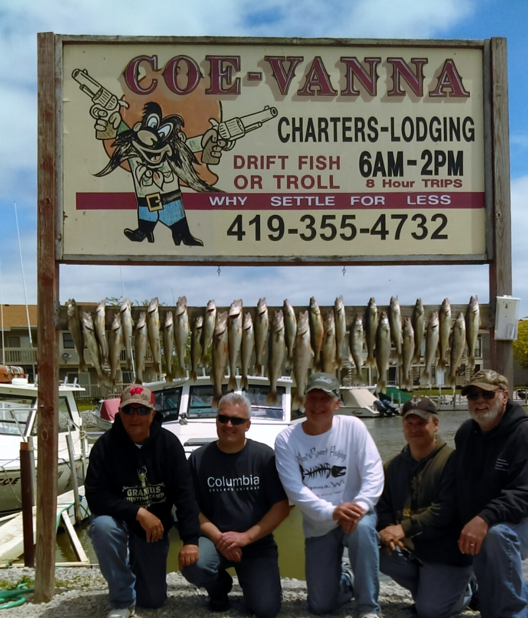 Lake Erie fishing charter boats, Port Clinton