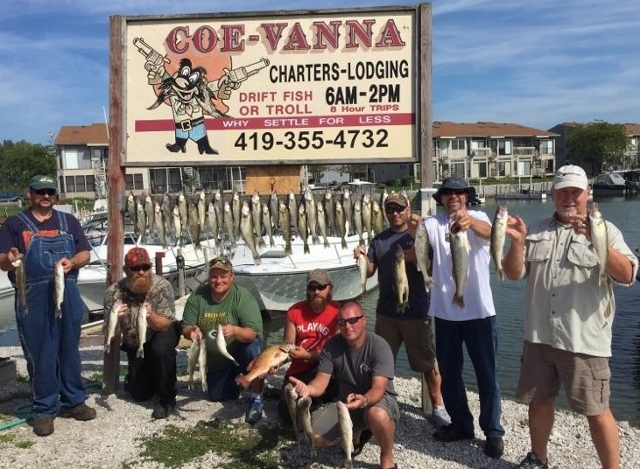 Walleye, Perch and Bass fishing charter boats near Port Clinton, Ohio