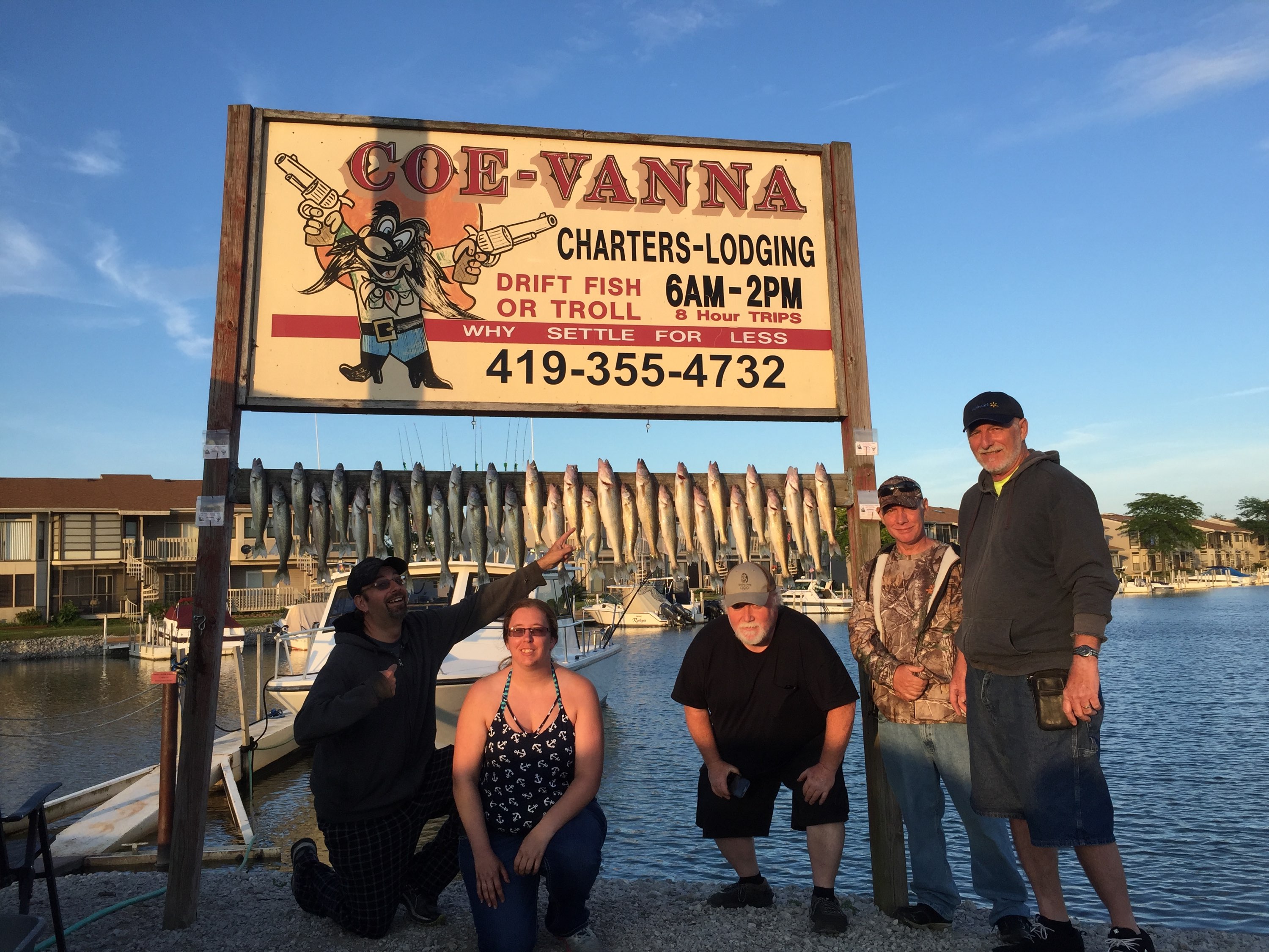 Lake Erie Fishing Charters trolling for walleye