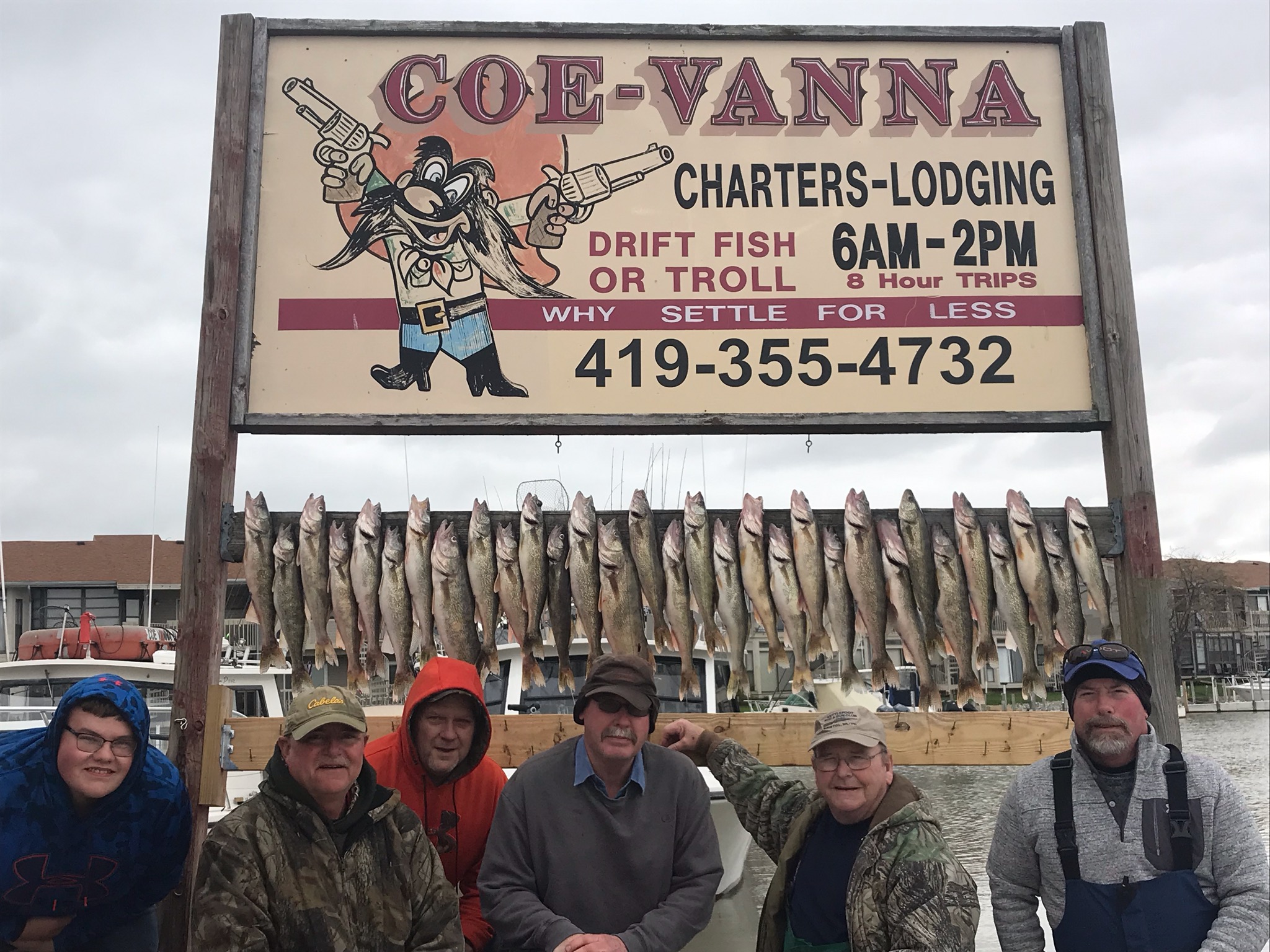 Lake Erie fishing charter boat