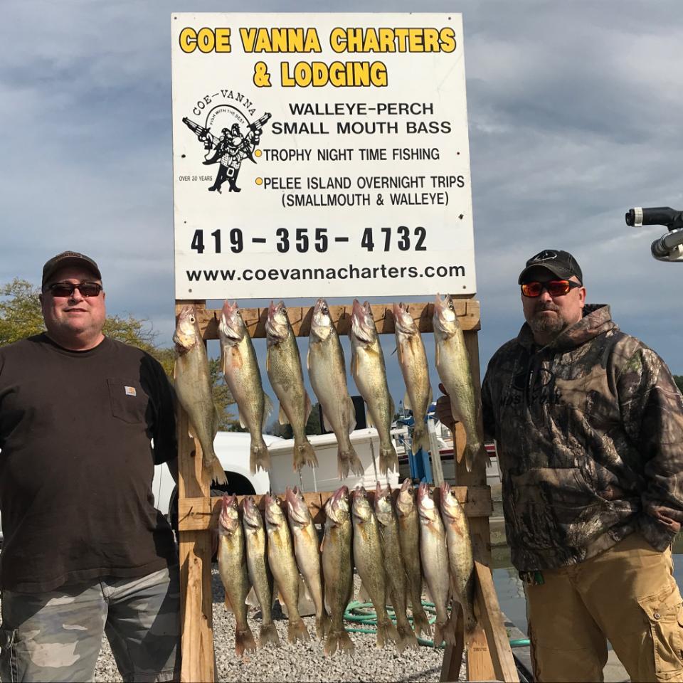 Lake Erie walleye fishing charter boats