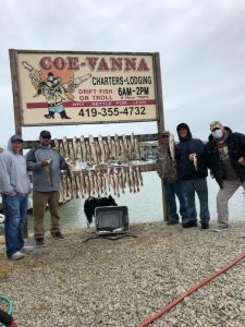 walleye charter fishing boats on Lake Erie