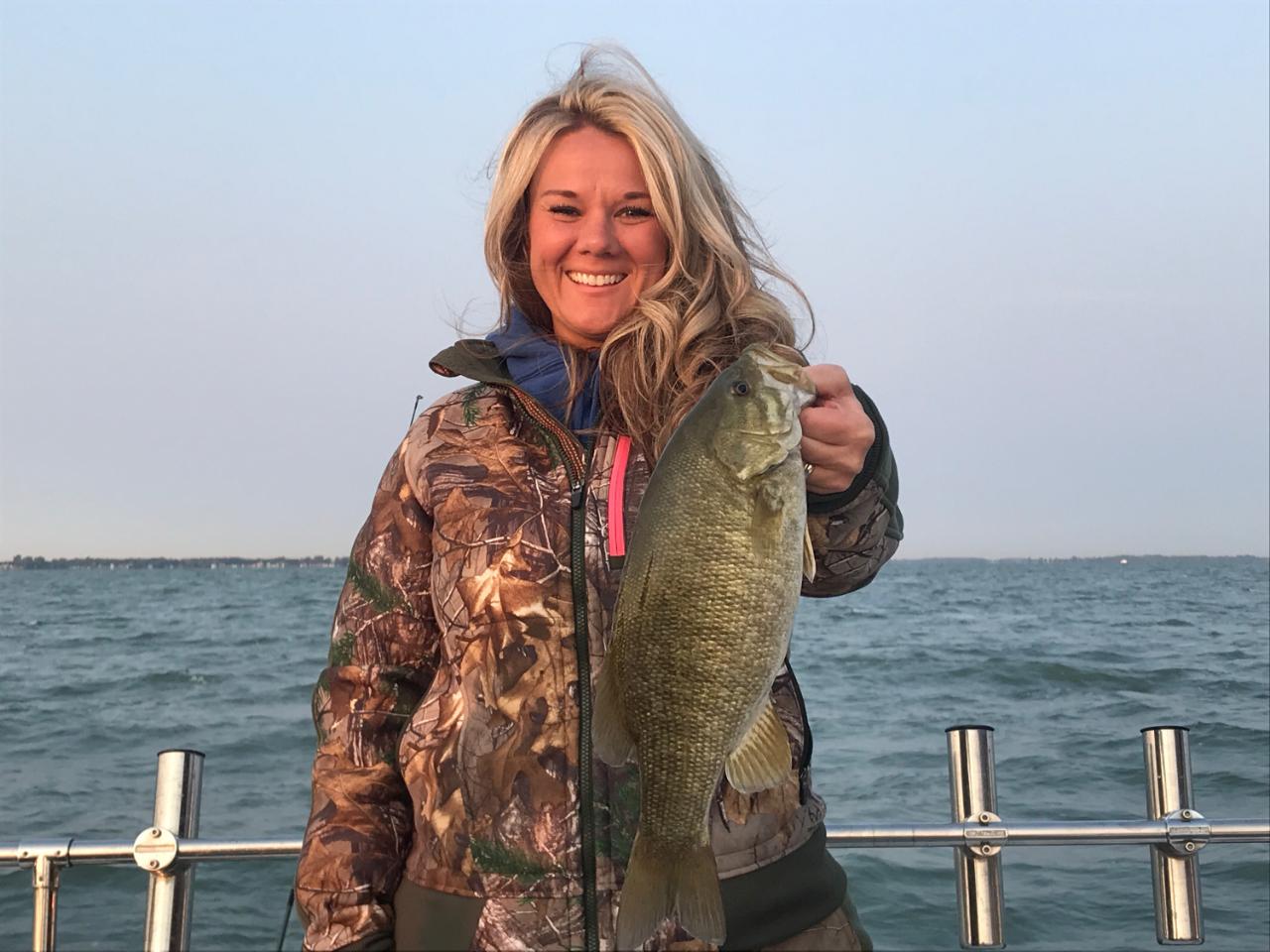 Small mouth Bass fishing Lake Erie