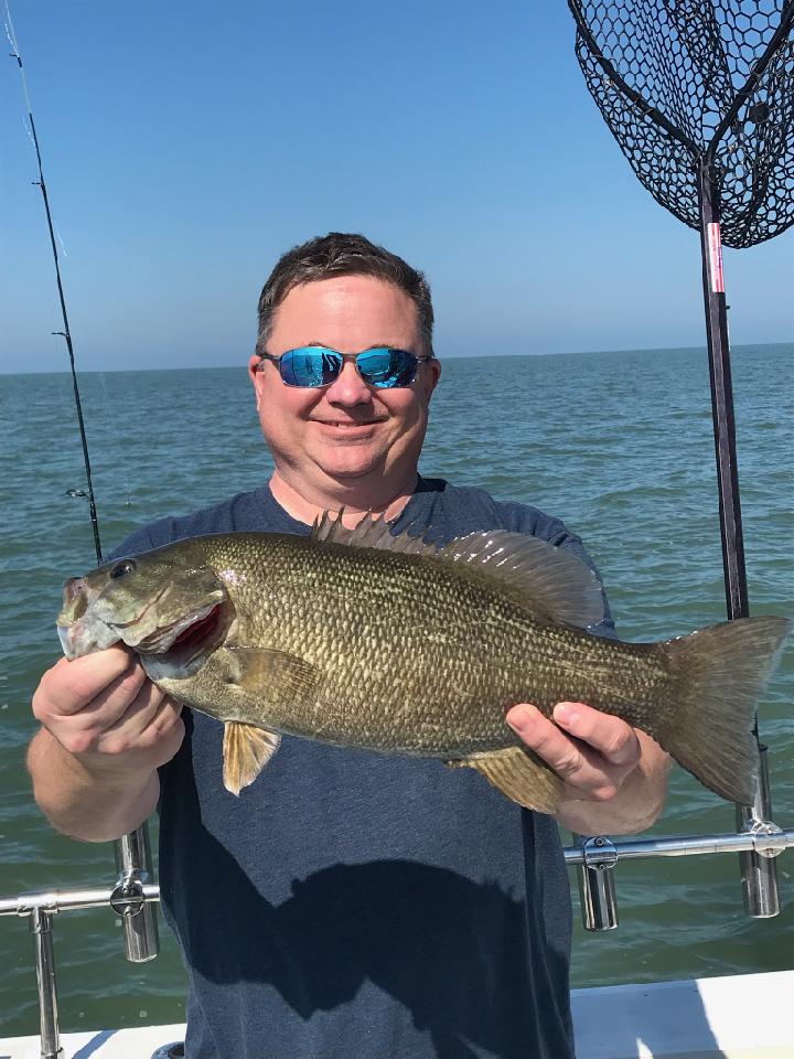 Bass fishing charters on Lake Erie