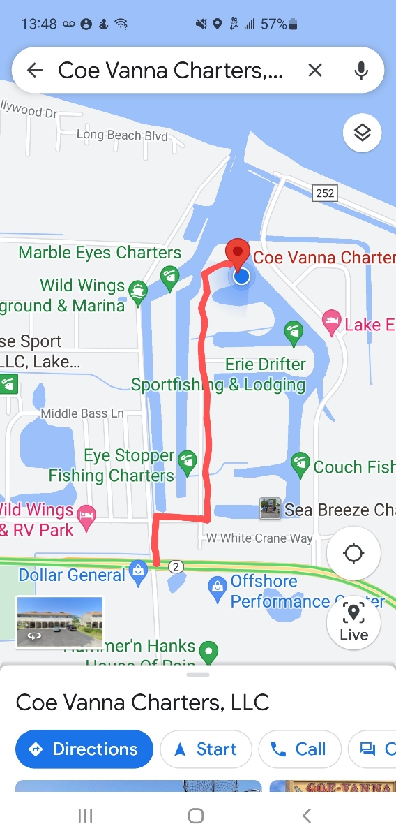 coe vanna charters map