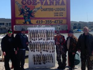 Walleye charter fishing on Lake Erie